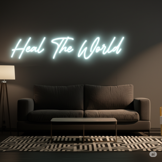Heal The World  Neon Sign