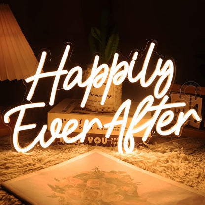 Happily Ever After LED Neon Light Sign For Wedding Party