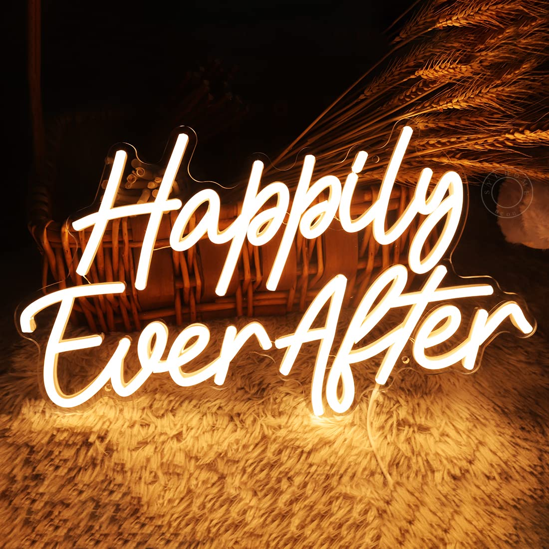 Happily Ever After LED Neon Light Sign For Wedding Party
