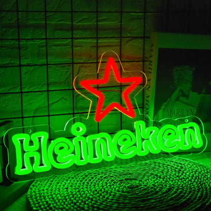 Heineken Beer Neon Sign For Bar Decor