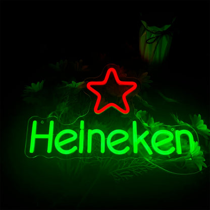 Heineken Beer Neon Sign For Bar Decor
