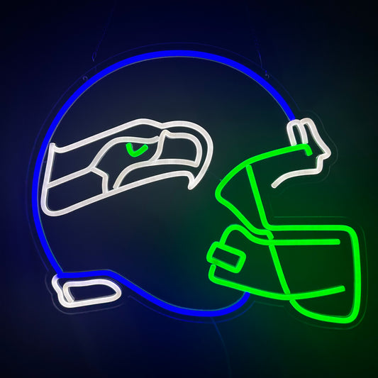 Seattle Seahawks Helmet Neon Sign