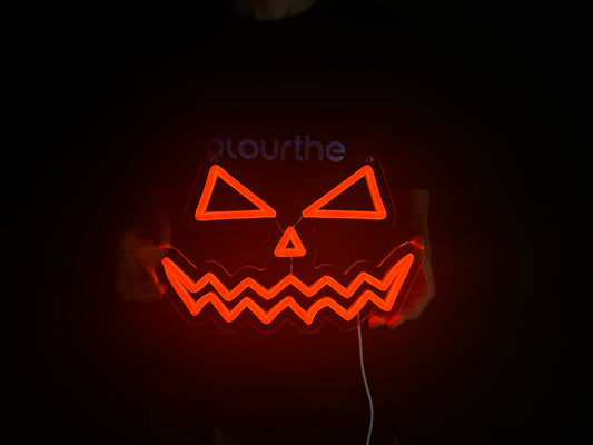 Pumpkin Neon Sign For Halloween Party Wall Decor