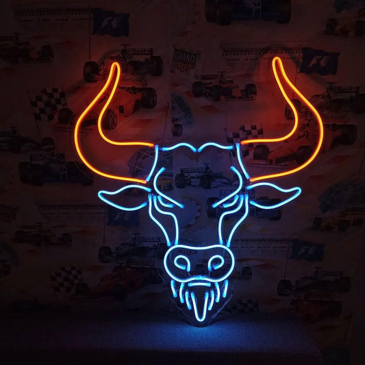 Longhorn Bull Neon Sign For Cowboy Wall Decor