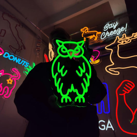 Owl Neon Sign For Wall Decor