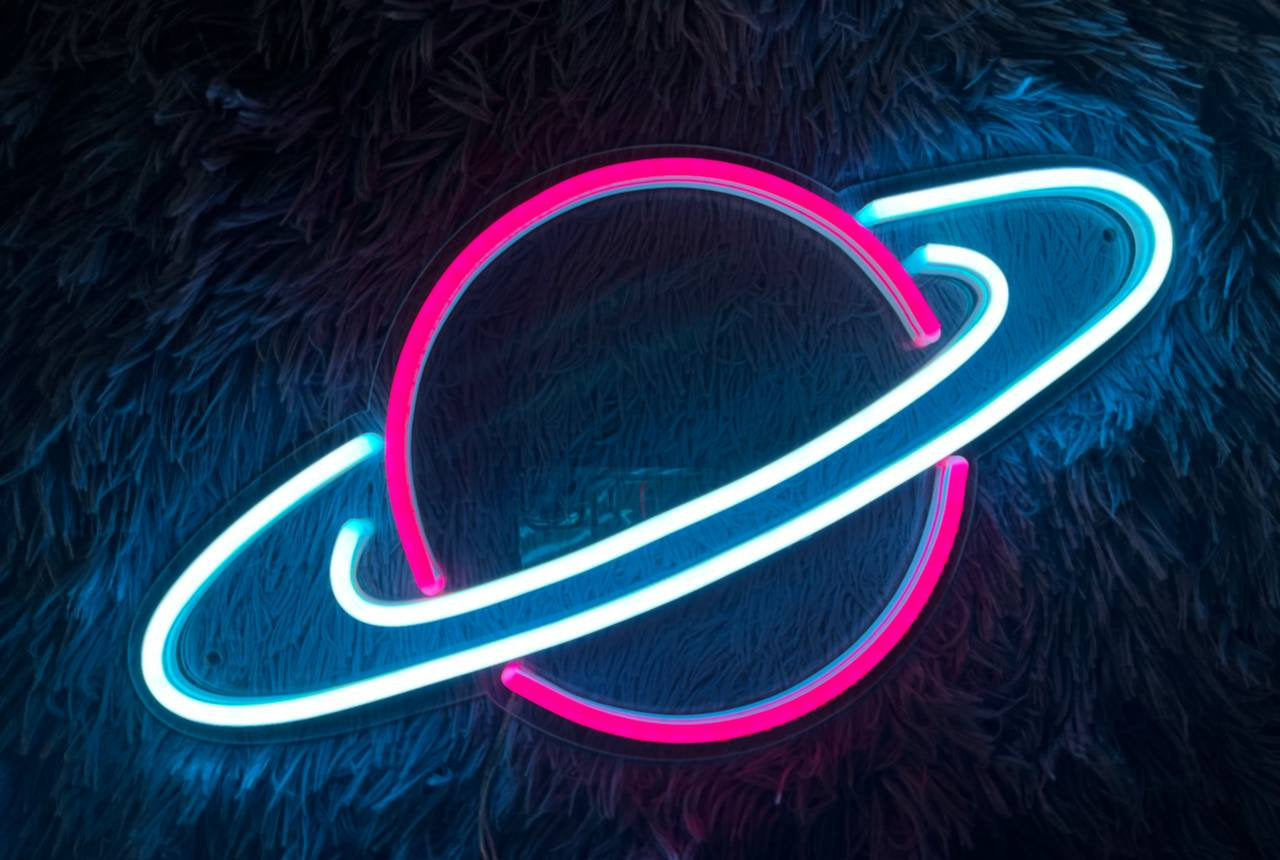 Space Planet Led Neon Sign for Nature Inspired Wall Art