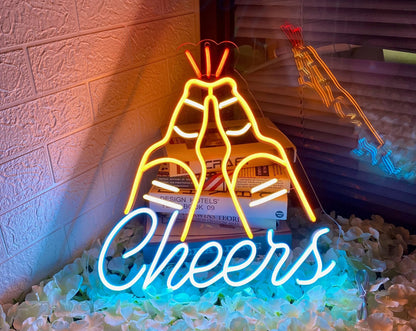 Cheers Neon Sign Custom Home Bar Decor