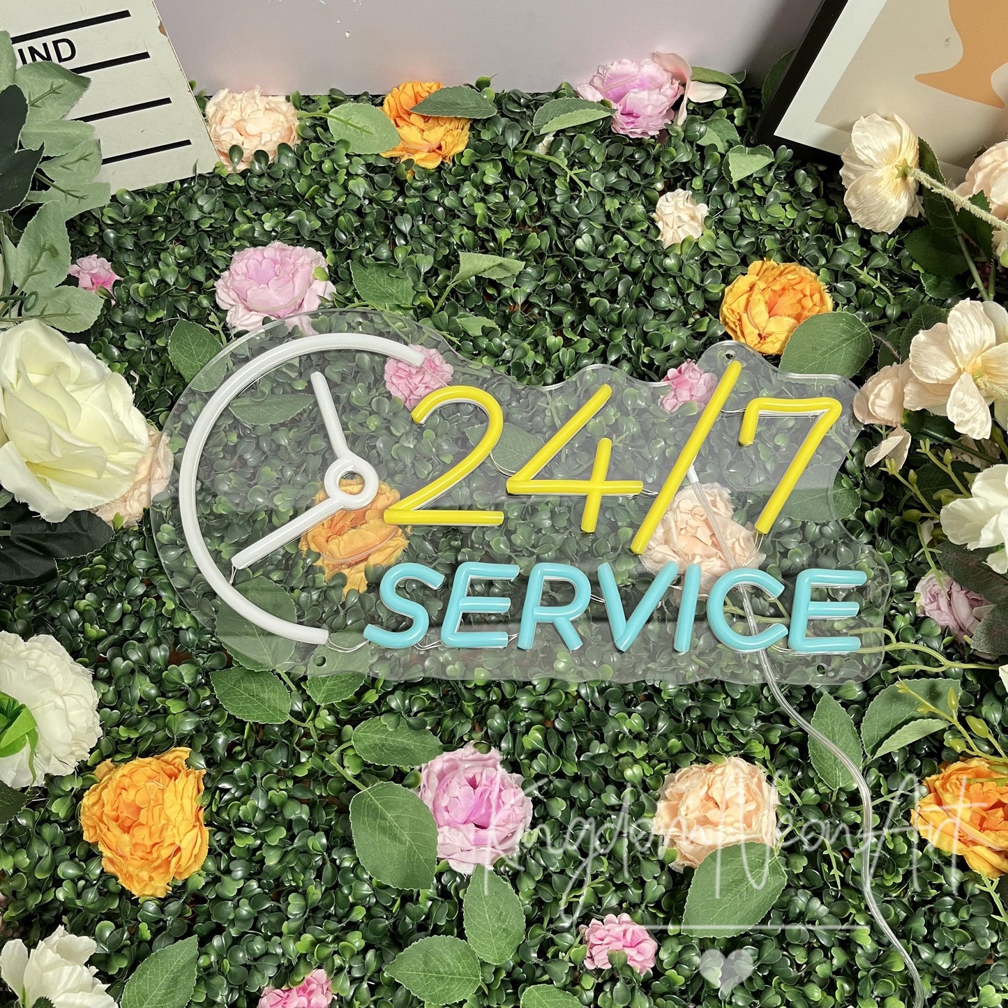 Open 24/7 Service Neon Sign Light