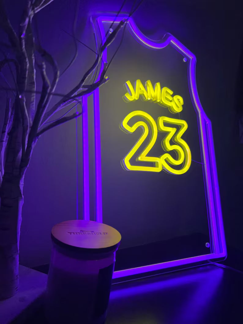 LeBron James Jersey Neon Sign Light