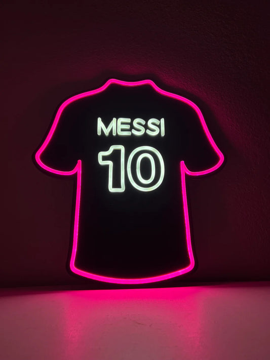 Messi #10 Glow Jersey Neon Sign Light