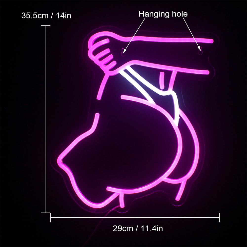 Sexy Lingerie Pink LED Neon Sign - High-Impact Club Interior Ambiance Decor