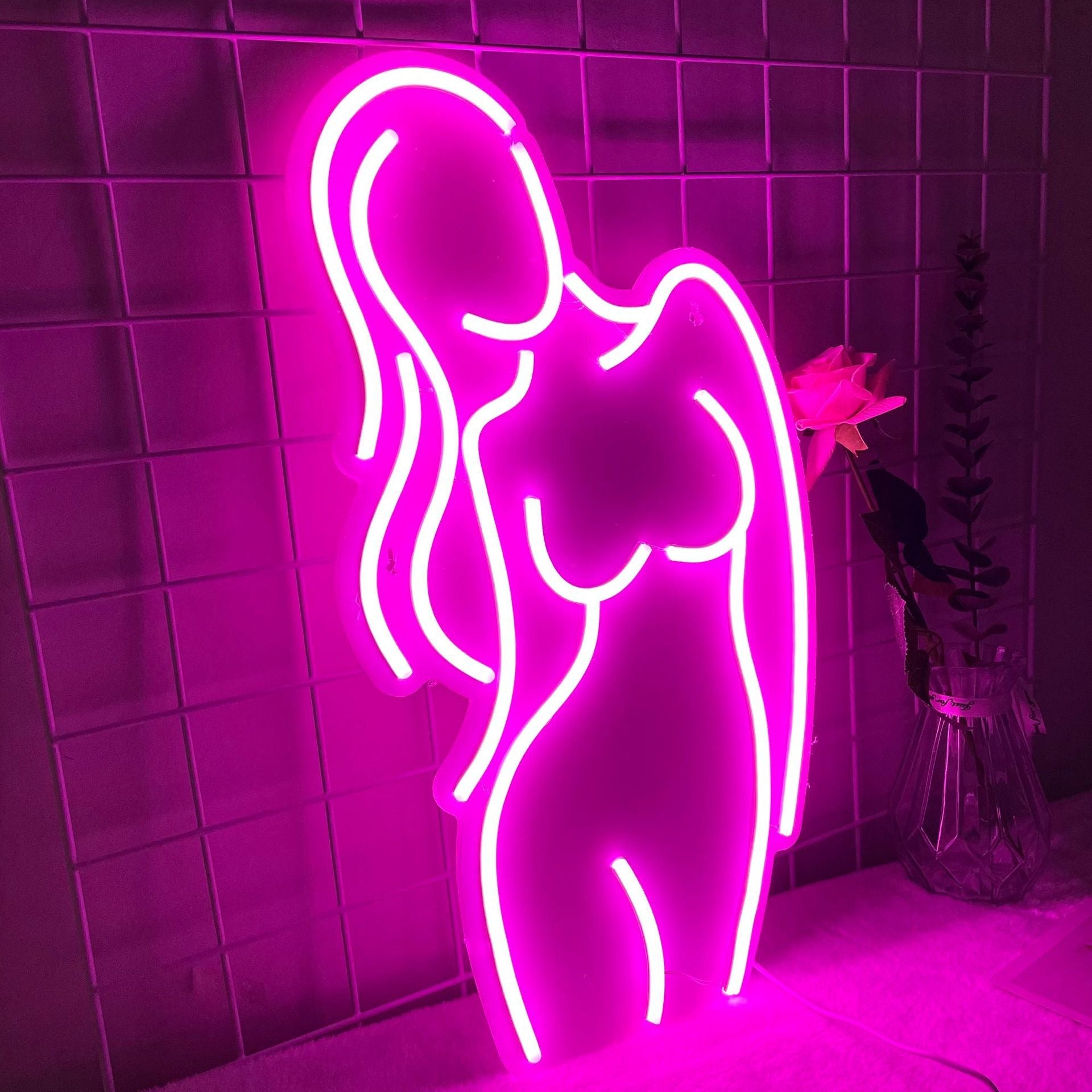 Sexy Lady LED Neon Light - USB Wall Decor for Home/Pub