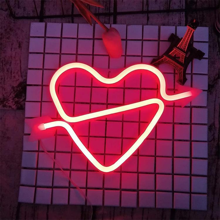 Love Heart USB LED Neon Sign for Home & Parties