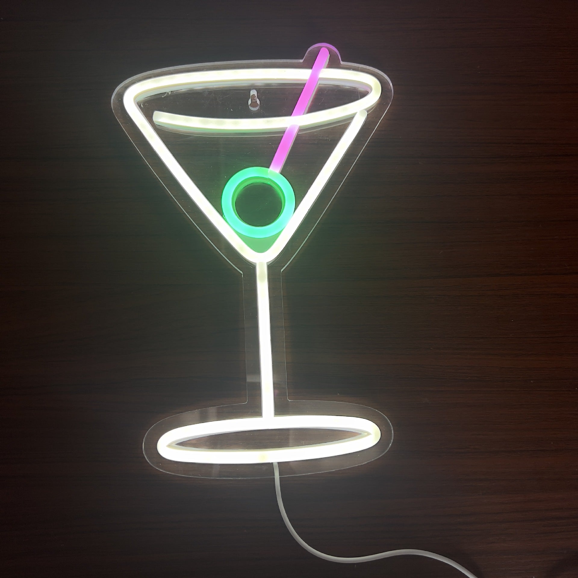 Blue Dimmable Cocktail LED Neon Sign for Party & Bar Decor