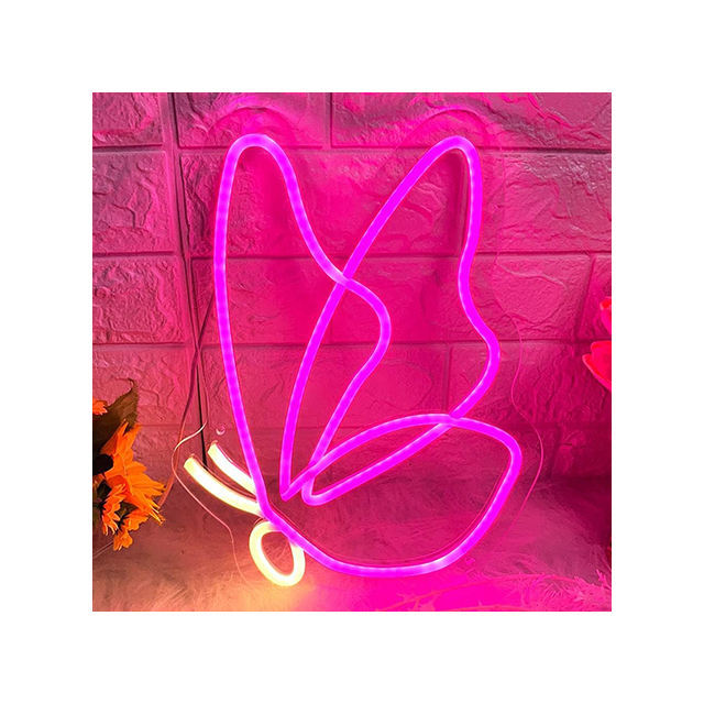 Pink Butterfly LED Neon Sign