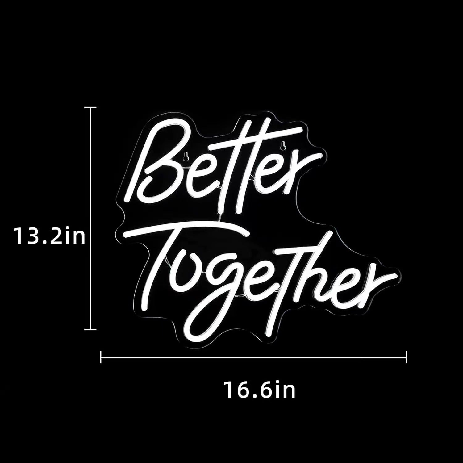 Better Together LED Neon Sign Set for Wall Decor