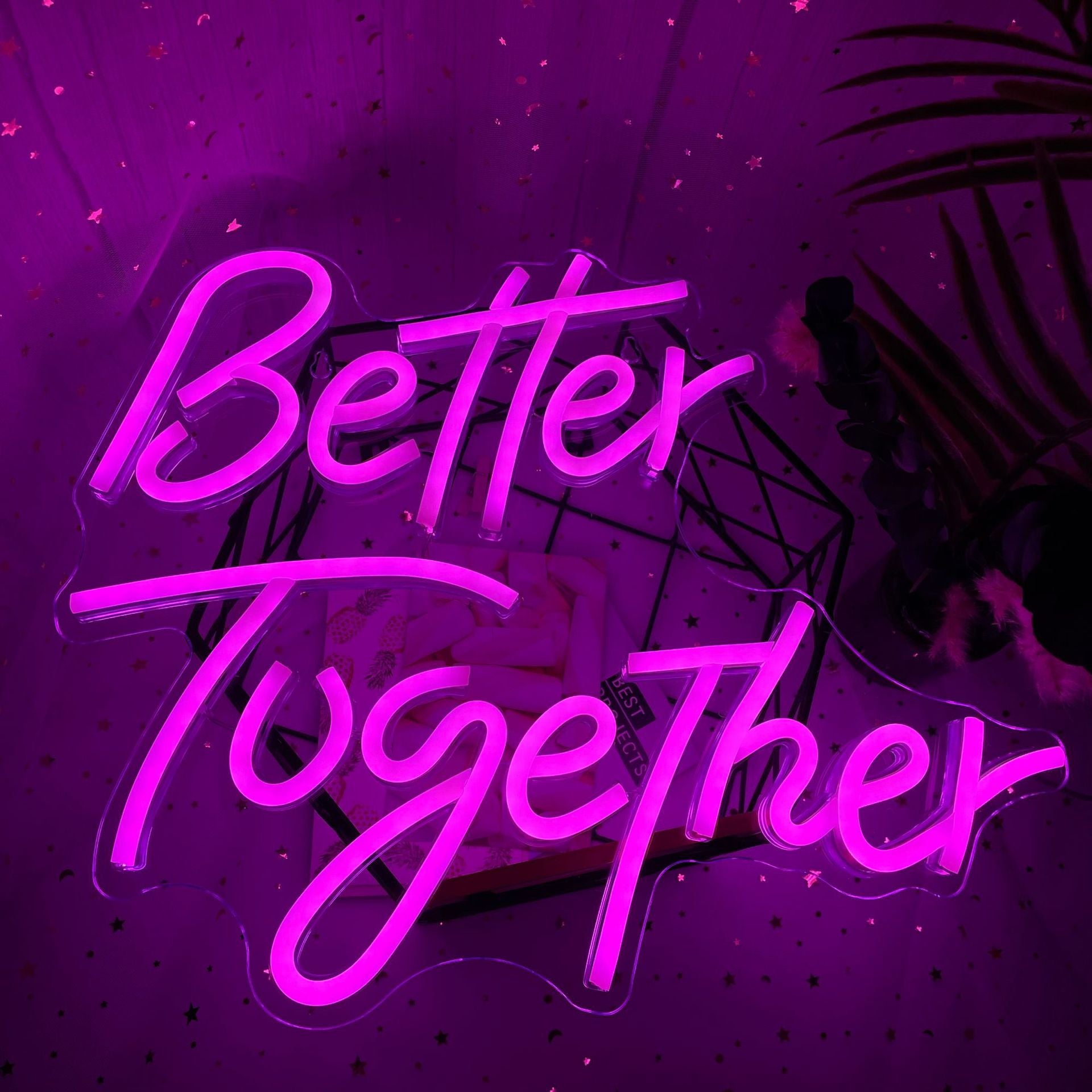 Better Together LED Neon Sign Set for Wall Decor