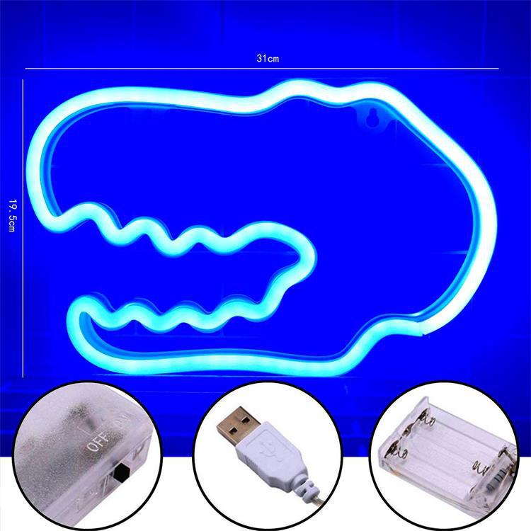 LED dinosaur wall mounted neon lights