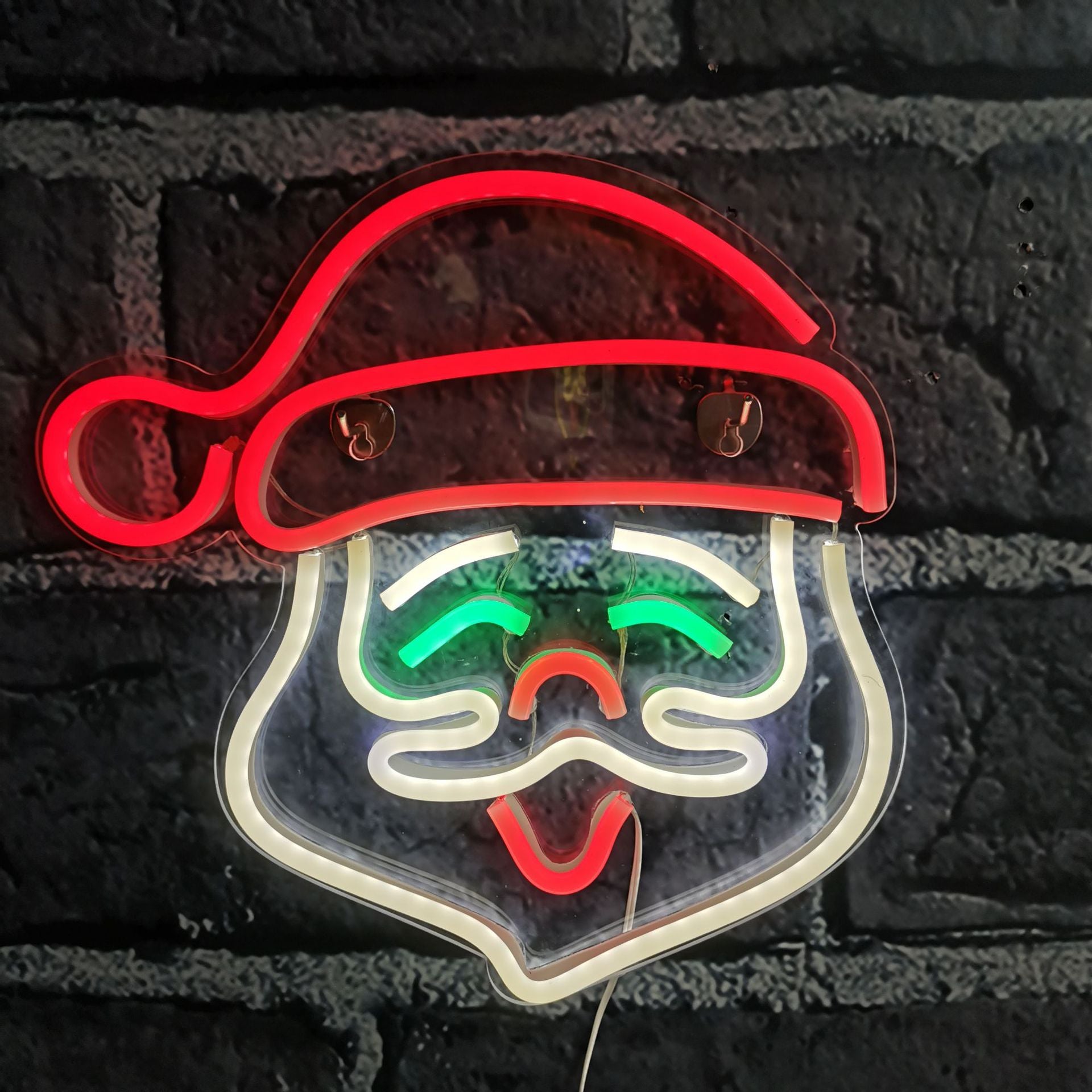 Santa Claus LED Neon Sign - Christmas Acrylic Wall Light for Festive Decor in Kids' Rooms, Parties