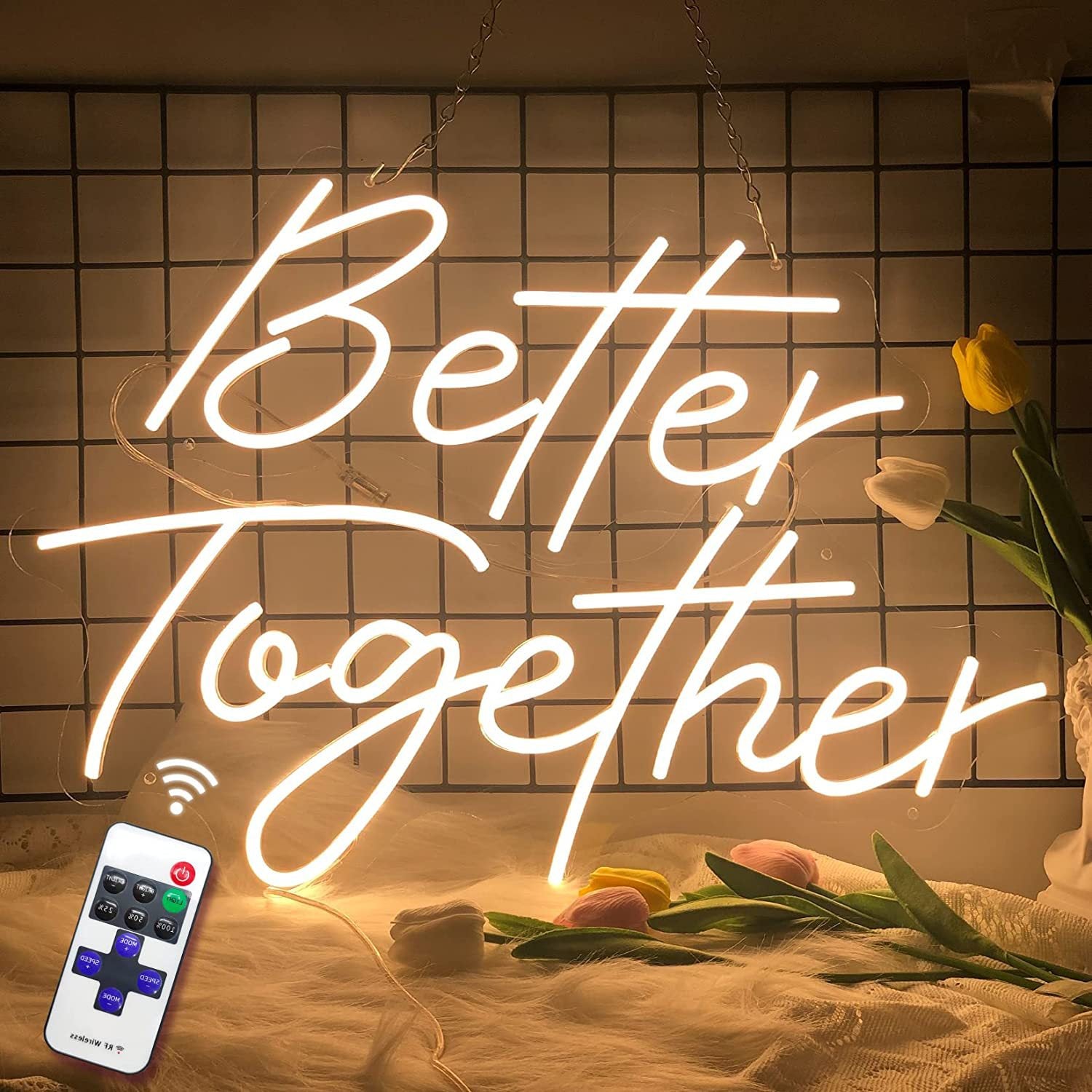 Better Together LED Neon Sign Set for Wall Decor