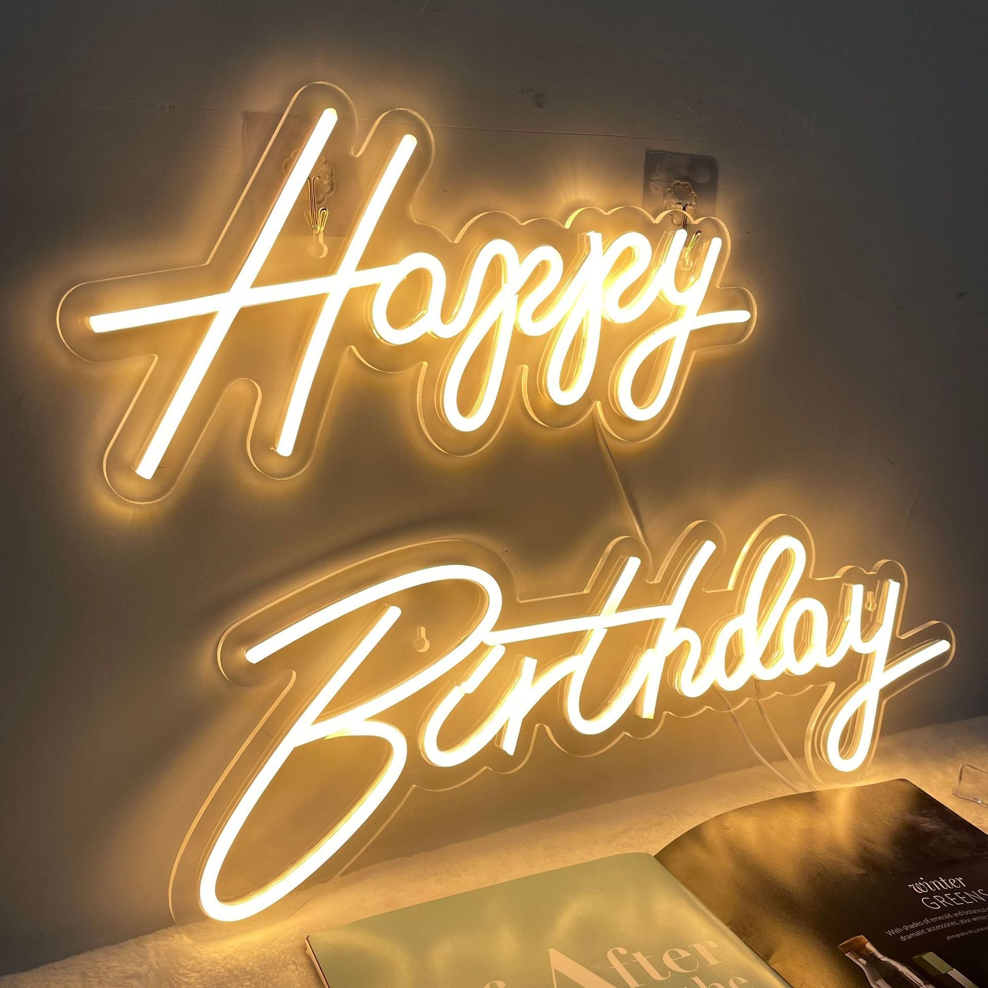 Happy Birthday Neon Sign - Ideal for Birthday & Wedding Party Decor & Gifts