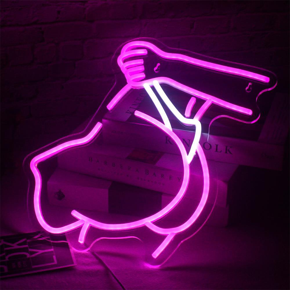 Sexy Lingerie Pink LED Neon Sign - High-Impact Club Interior Ambiance Decor