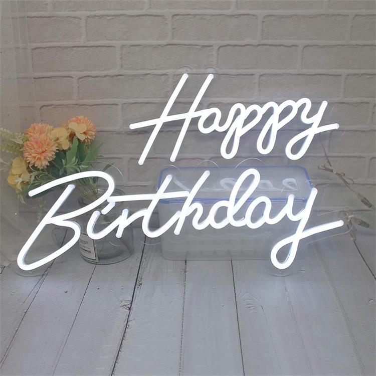 Happy Birthday Neon Sign - Ideal for Birthday & Wedding Party Decor & Gifts