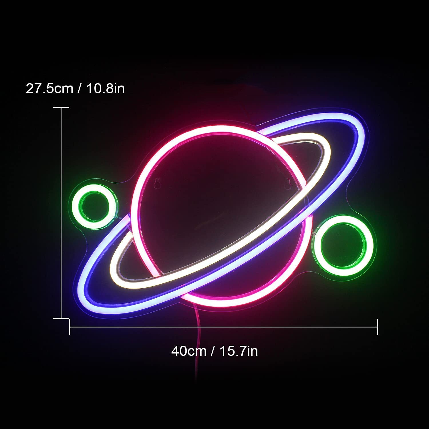 LED Party Planet Neon Sign - Decorative USB Night Light