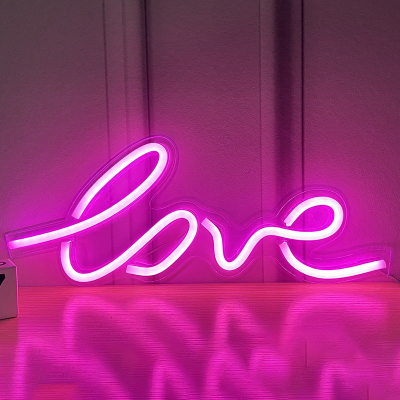 LED Neon Lip Sign Night Light - Romantic Wall Decor for Christmas, Weddings, Parties & Kids' Rooms