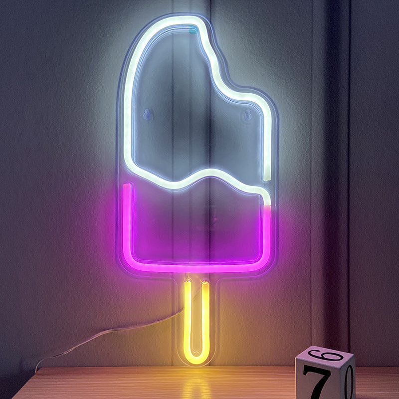 Stylish Ice Cream Soft Serve LED Neon Sign for Cafe/Bar Decor