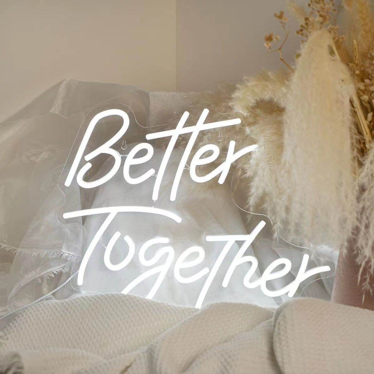 Better Together LED Neon Sign Set for Wall Decor