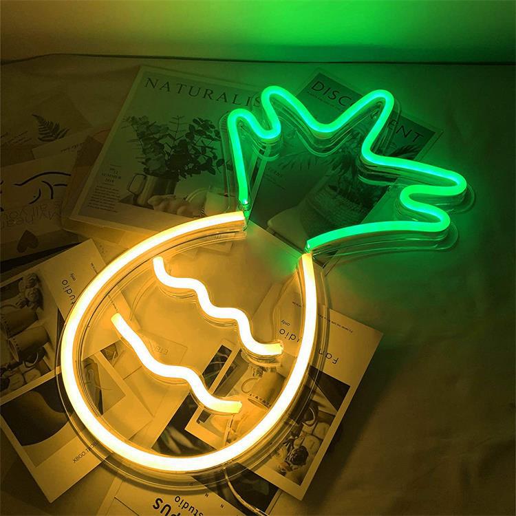 Pineapple LED Neon Light Sign -  Night Light for Festive Home & Party Decor