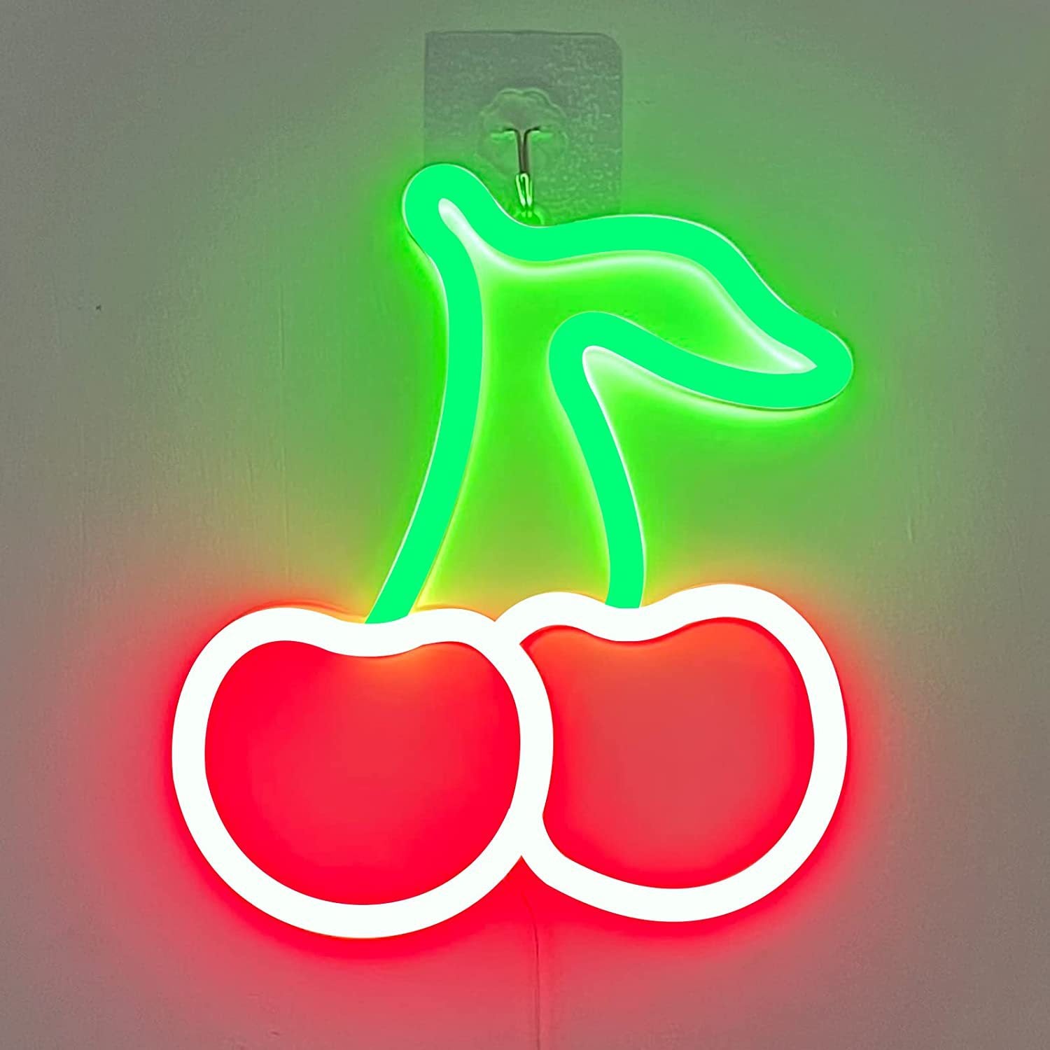 Cherry  neon  sign atmosphere decoration