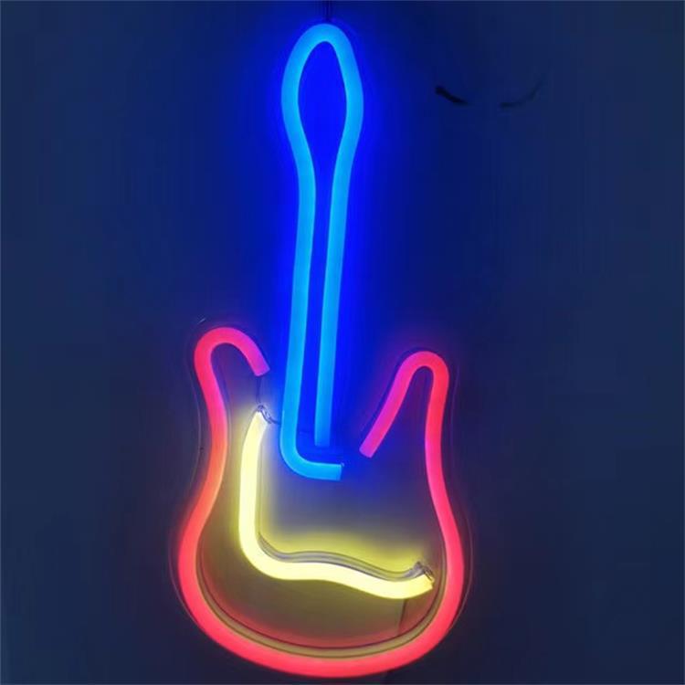 Guitar-Shaped Custom LED Neon Light - with Switch, Perfect for Bar Music Party Decor