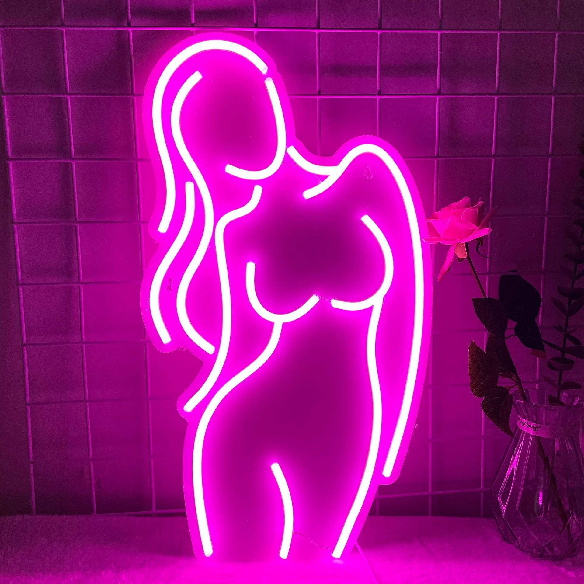 Sexy Lady LED Neon Light - USB Wall Decor for Home/Pub