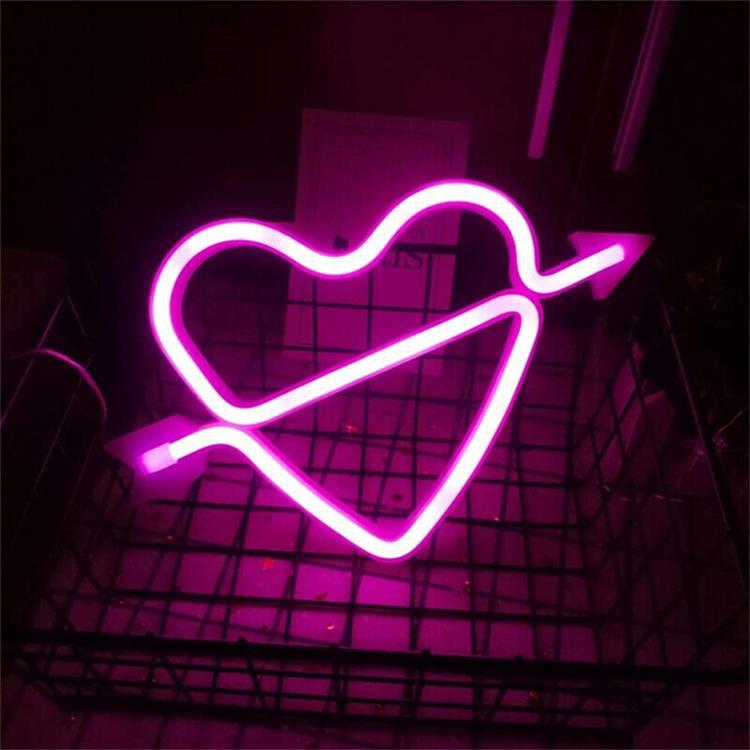 Love Heart USB LED Neon Sign for Home & Parties