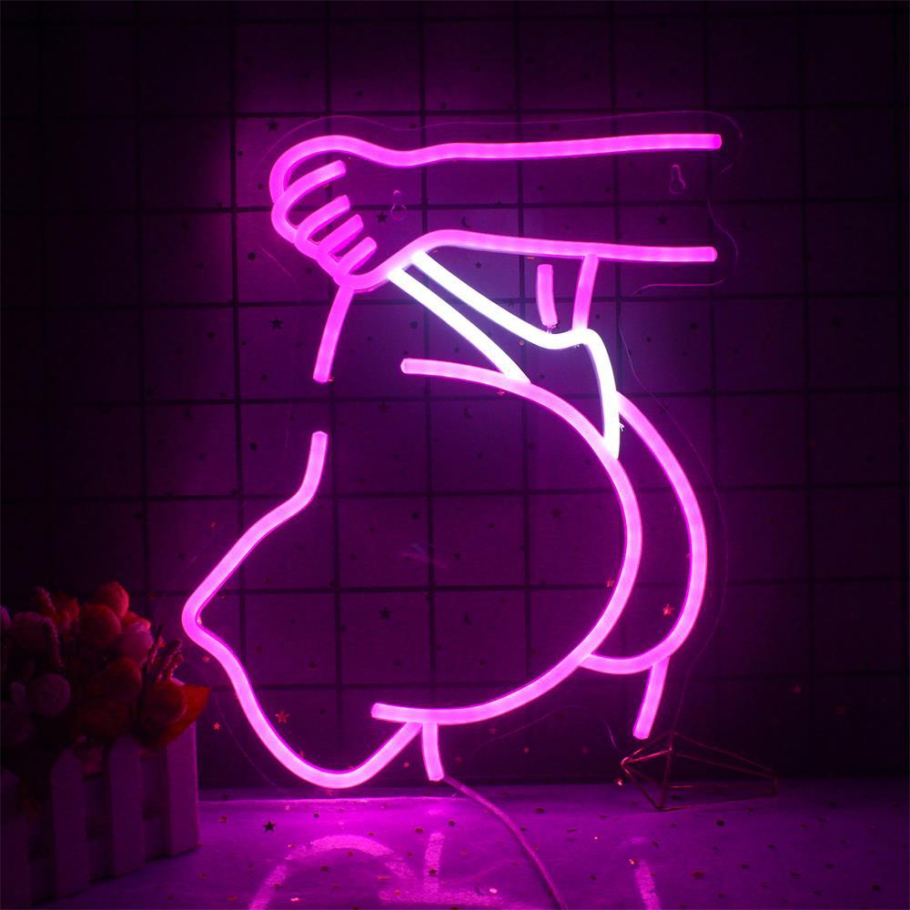 Sexy Lingerie Pink LED Neon Sign - High-Impact Club Interior Ambiance Decor