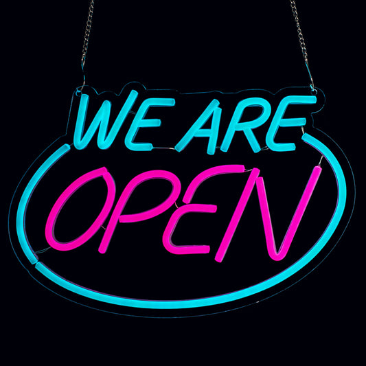 Bright LED Neon Open Sign for Business Window