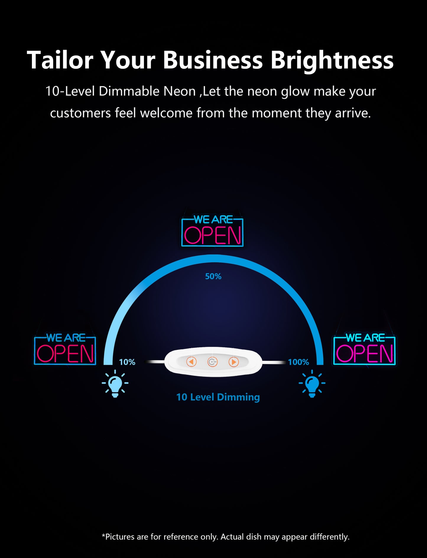 Bright LED Neon Open Sign for Business Window