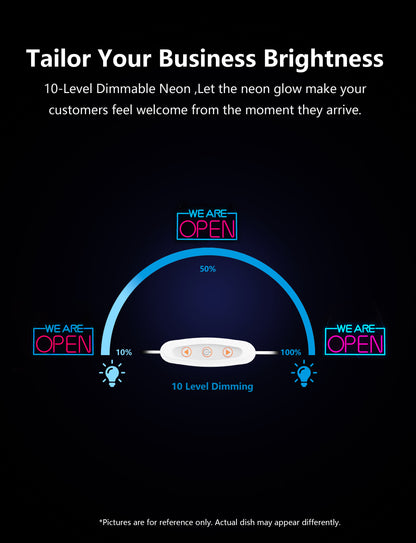 Bright LED Neon Open Sign for Business Window