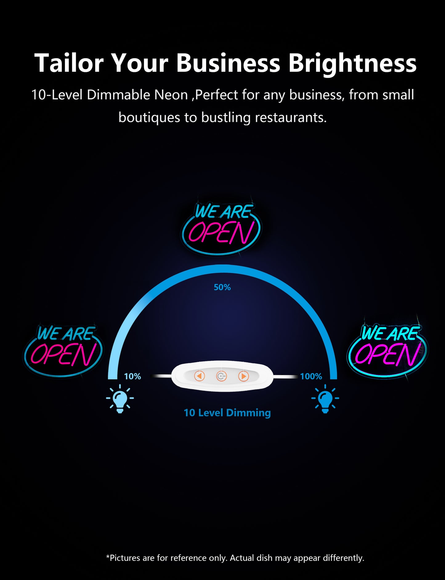 Bright LED Neon Open Sign for Business Window