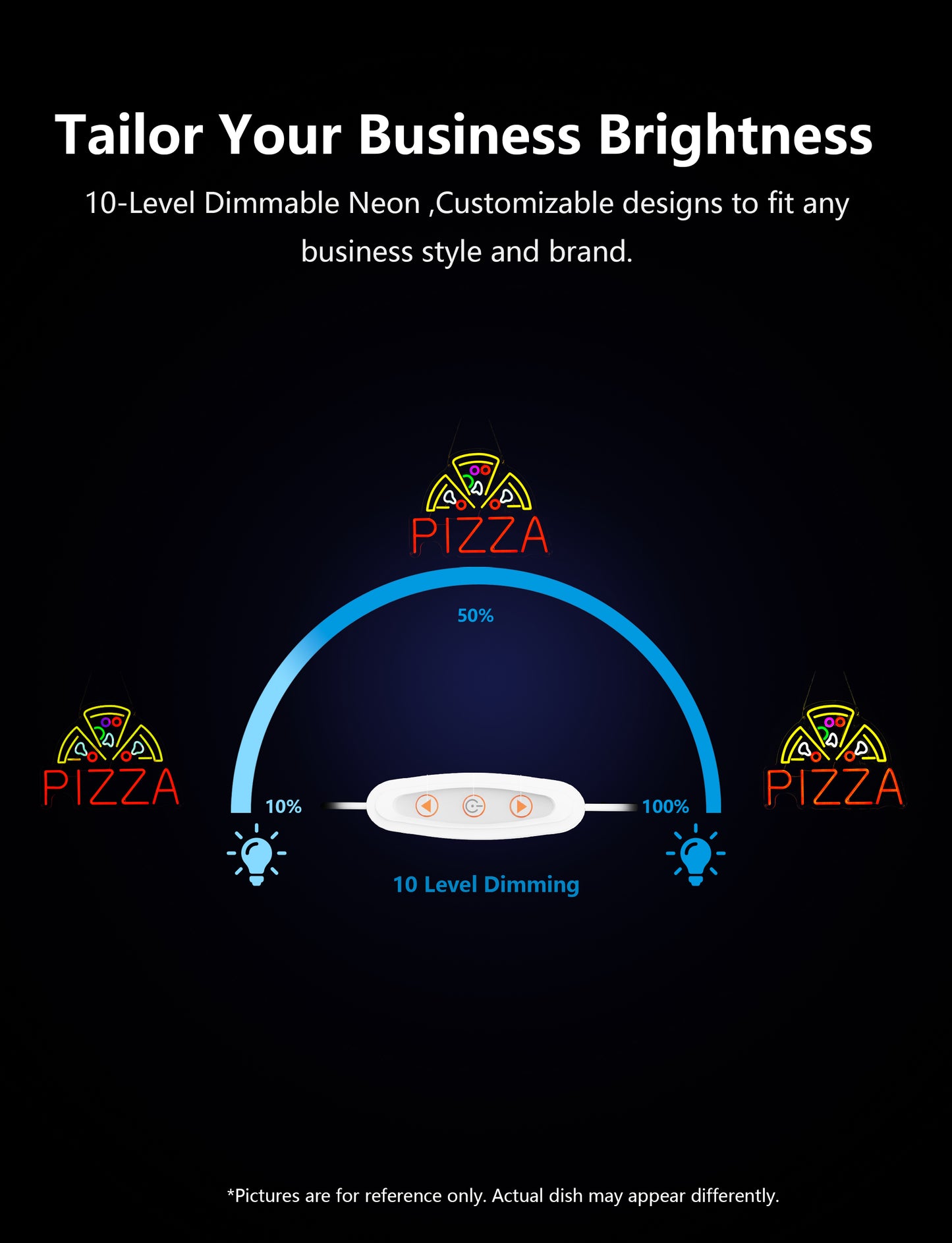 Pizza Neon Sign  For Restaurant Wall Decor