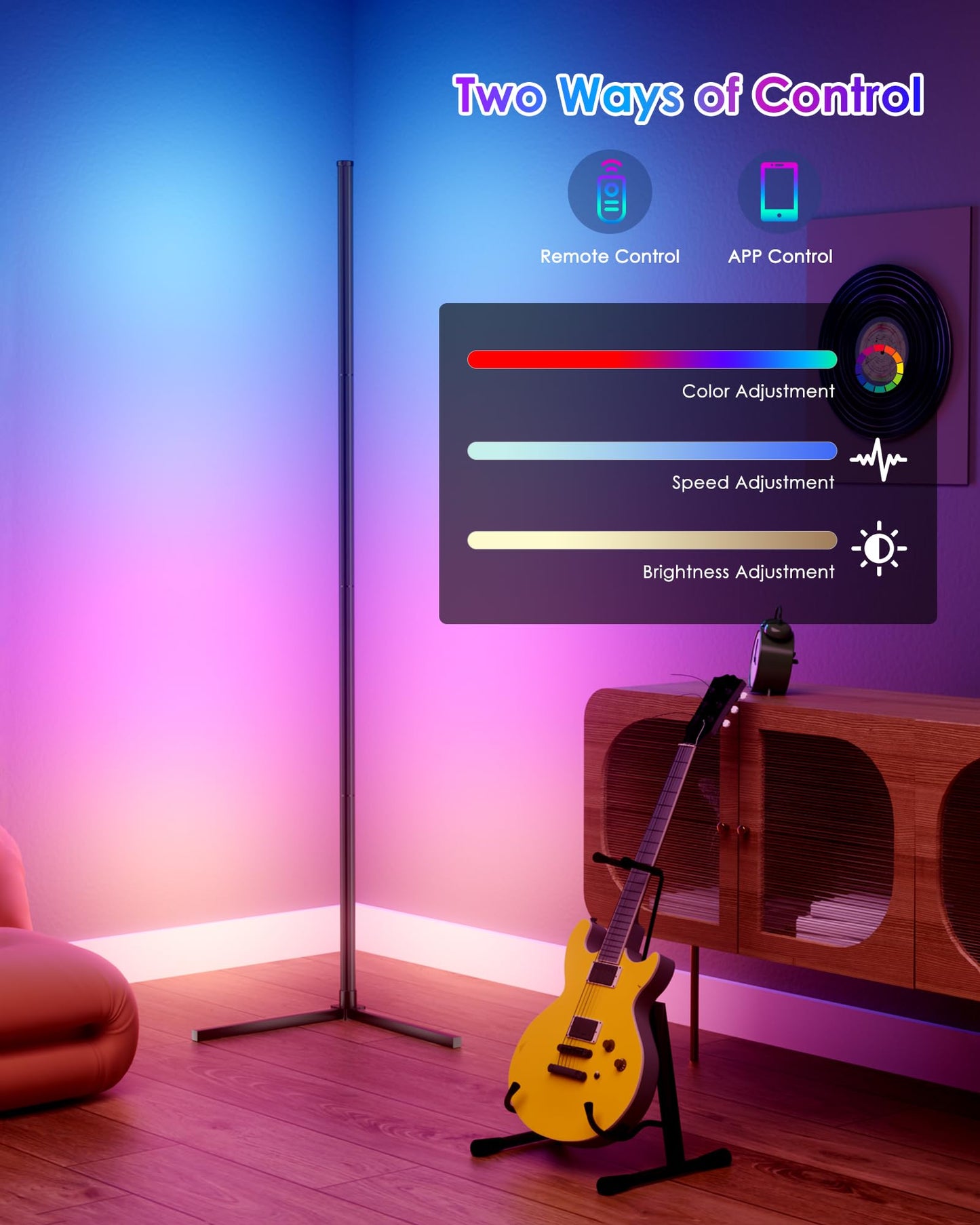 Colourthe RGB Corner Floor Lamp (Pair)