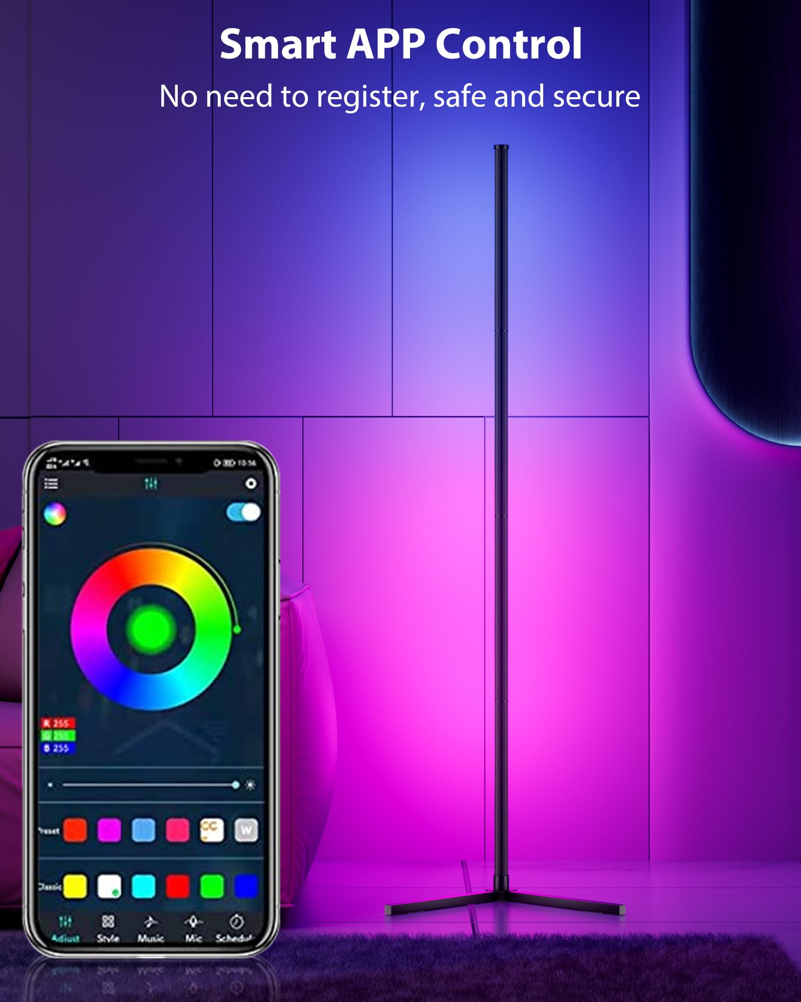 Colourthe RGB Corner Floor Lamp (Pair)