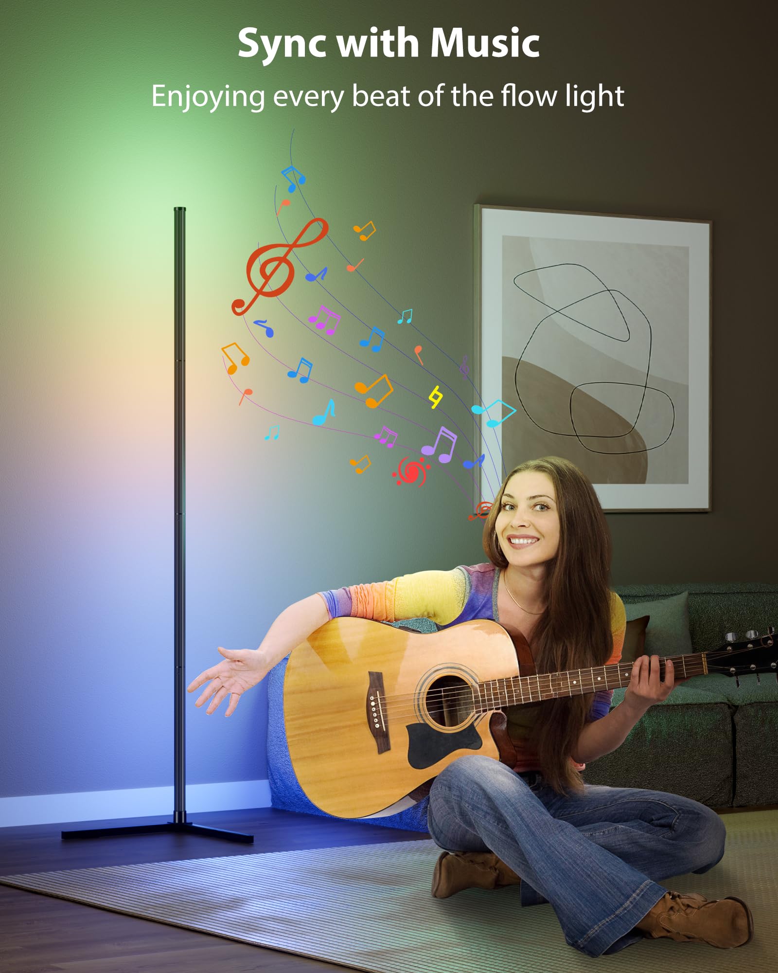 Colourthe RGB Corner Floor Lamp (Pair)