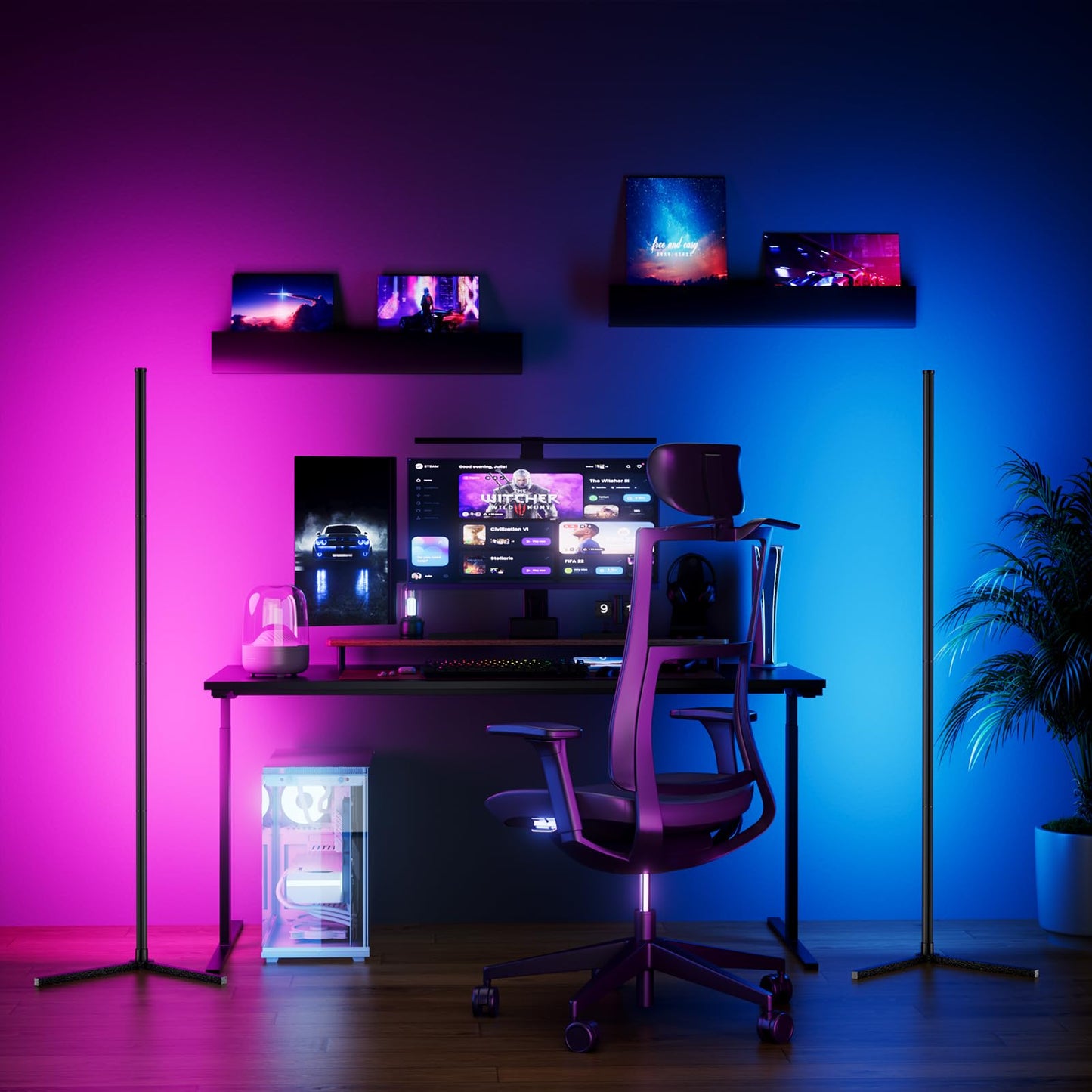 Colourthe RGB Corner Floor Lamp (Pair)