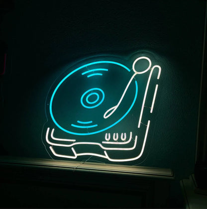 Record Player Led Neon Sign For Wall Art