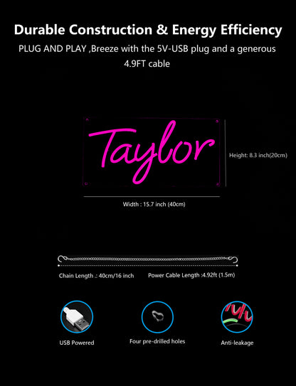 Taylor LED Acrylic Neon Light