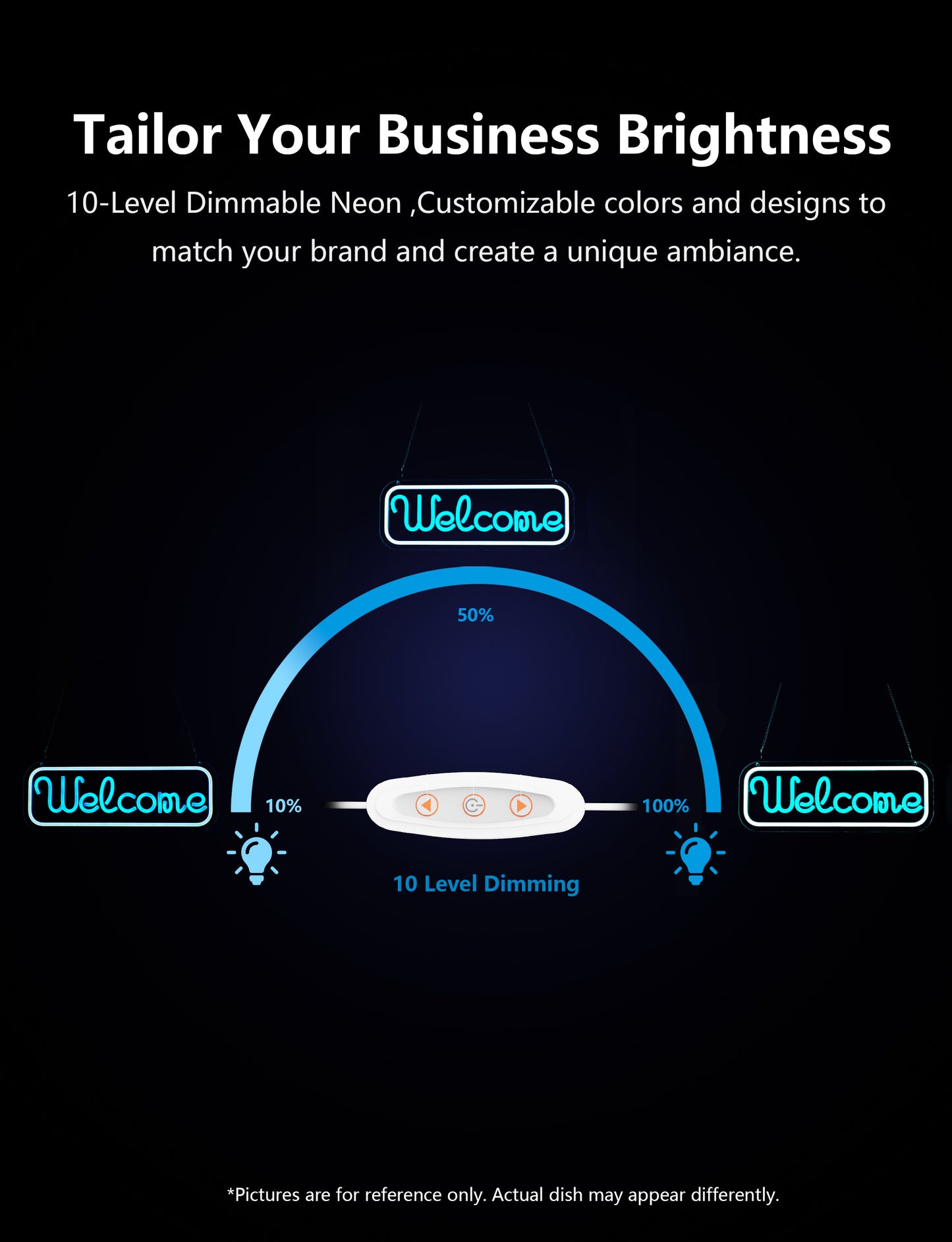 Bright LED Welcome Neon Sign For Business Window