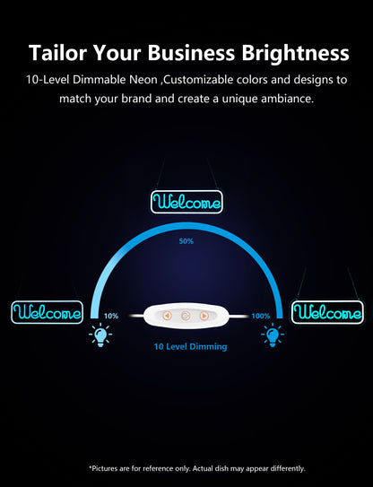 Bright LED Welcome Neon Sign For Business Window